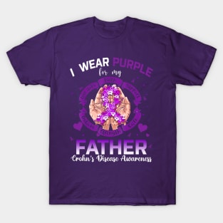 I Wear Purple For My Father Crohn's Disease Awareness T-Shirt